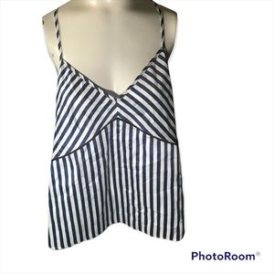International Intimates Pajama Top Striped Lightweight LG Women’s